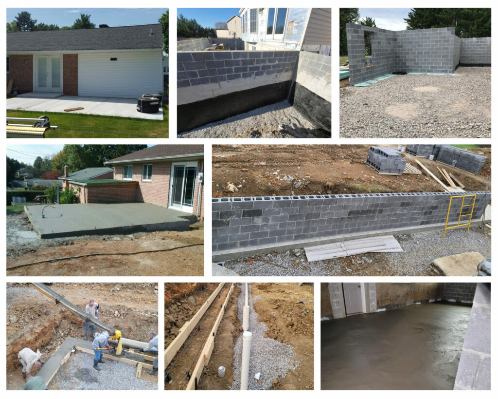 Collage of images showing work done for residential properties.